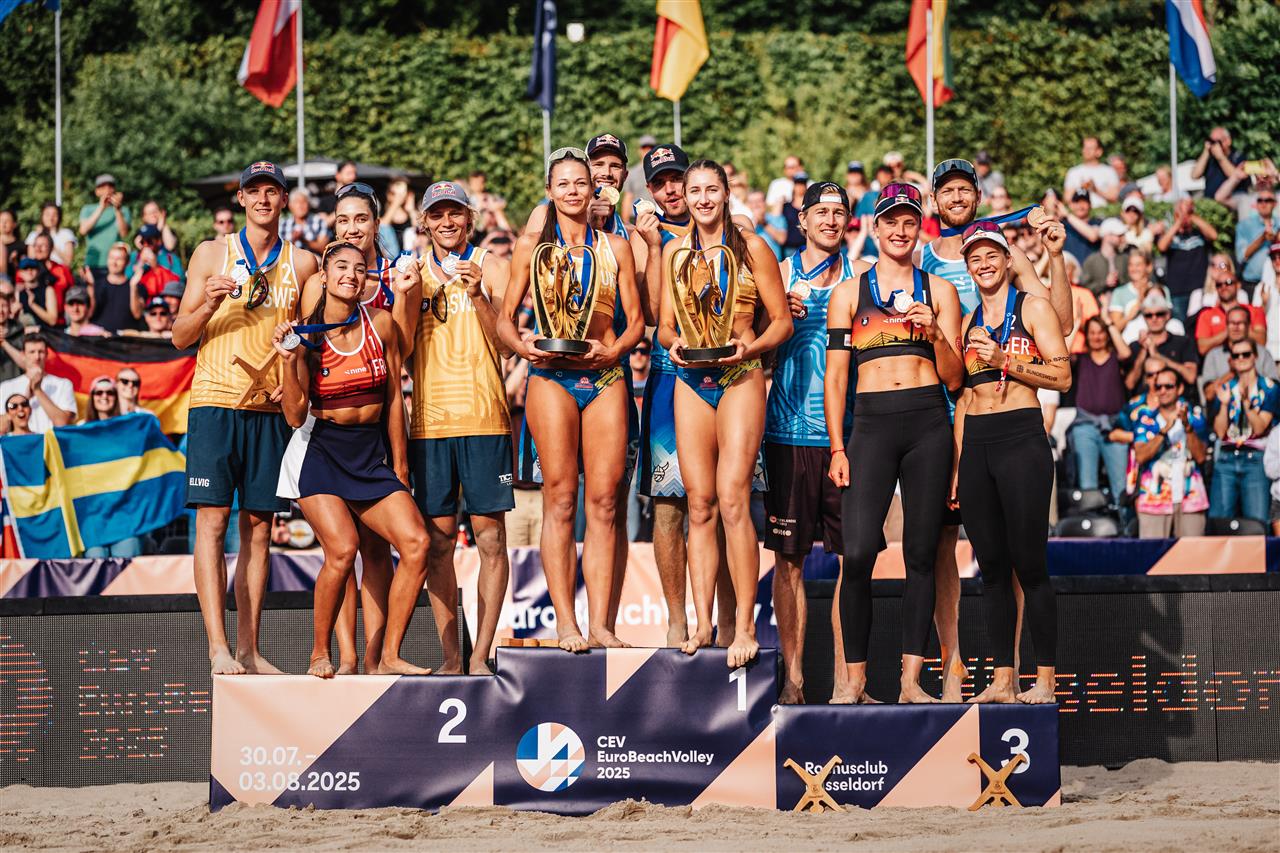 podium euro beach volleyball dusseldorf 2025